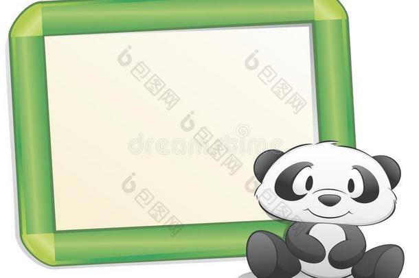 可爱的框架熊猫