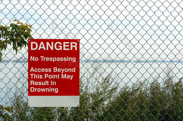 溺水警告标志
