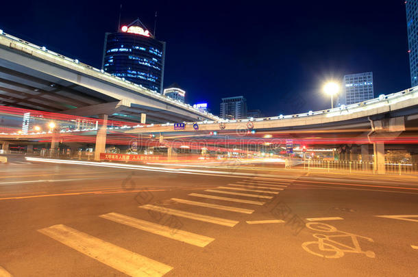 北京国贸大桥夜景