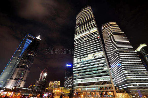 中国<strong>上海金融中心</strong>夜景