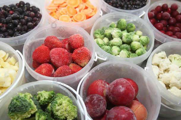 塑料容器冷冻蔬果