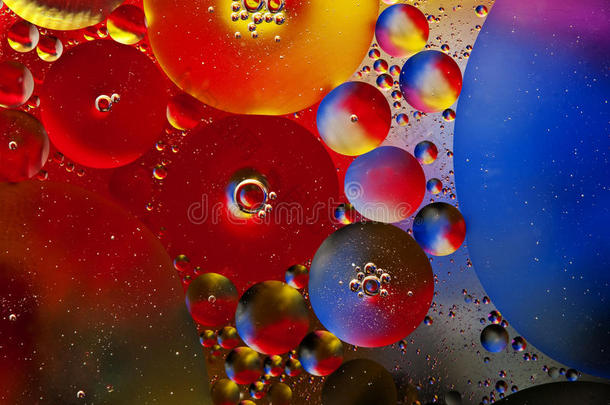 彩色气泡的抽象背景