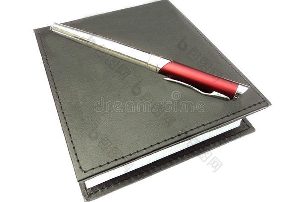 商务笔记本和圆珠笔