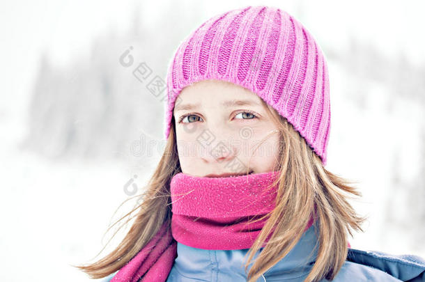 冬雪户外女孩写真