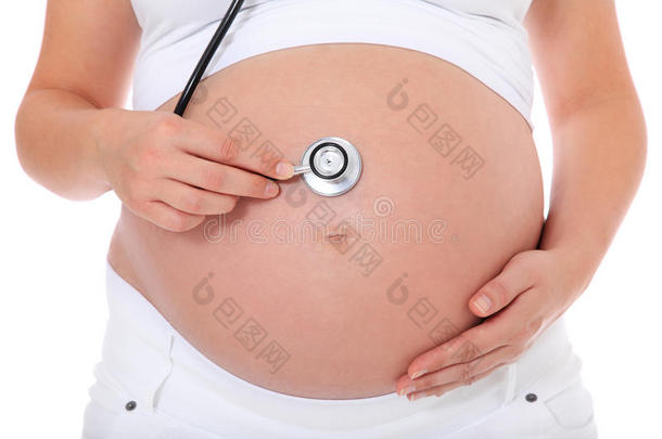 孕妇听到自己的婴儿肿块