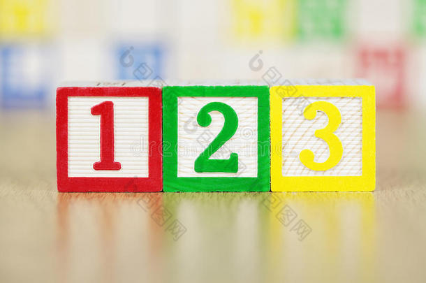 字母积木中的数字123
