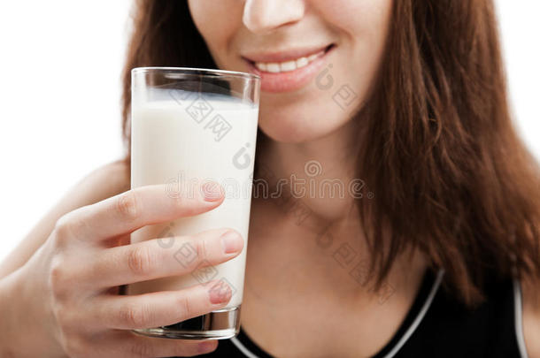 <strong>喝牛奶</strong>的女人