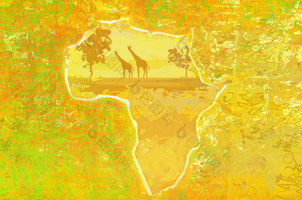非洲动植物背景