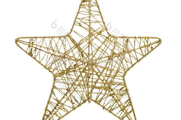 金色五角星圣诞装饰