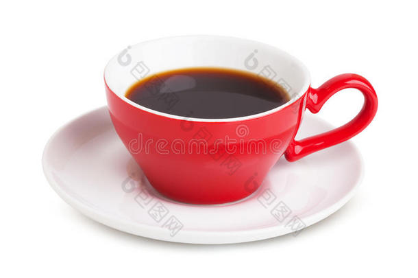 <strong>小巧</strong>典雅的红色咖啡杯