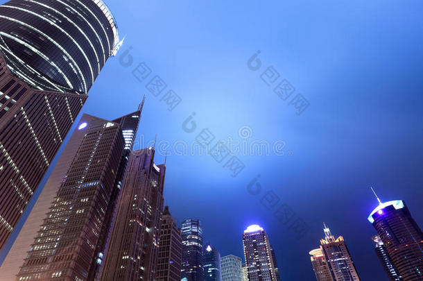 上海金融中心区夜景