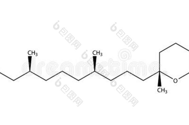 α-生育酚（维生素e）的结构式