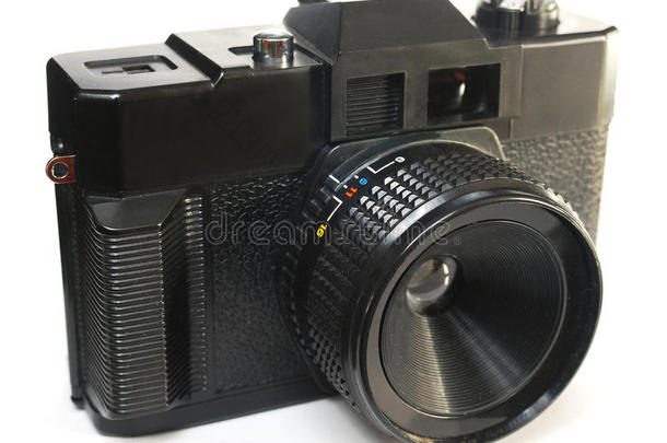 黑色原始塑料相机