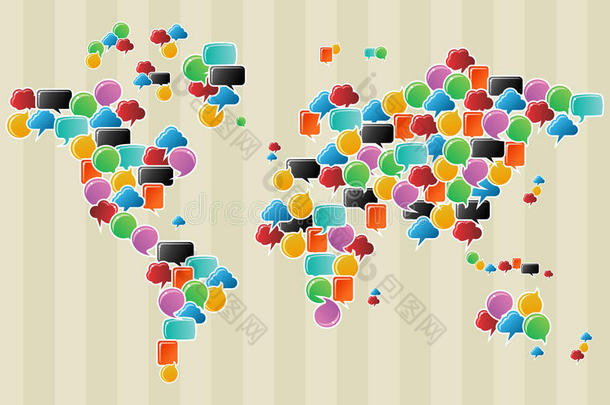 社交媒体泡沫全球地图