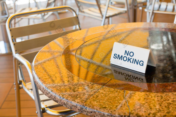 室外咖啡厅<strong>禁止吸烟</strong>桌