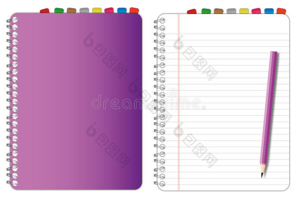 紫色封面笔记本