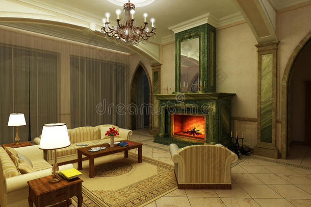 古典风格的大理石客厅