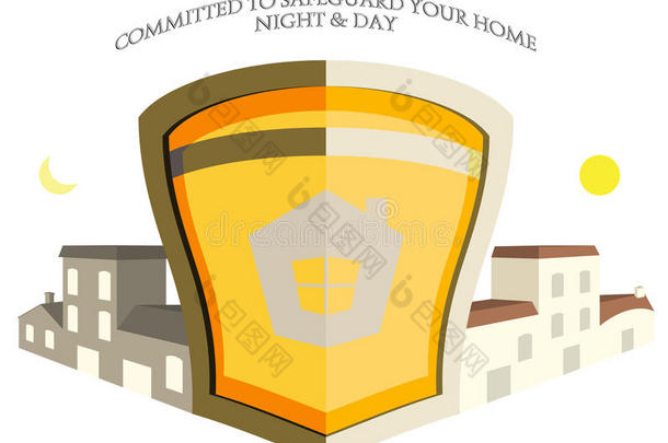 住宅物业保安盾标志插图