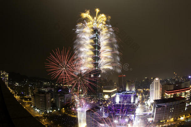 2012台北101新年烟花