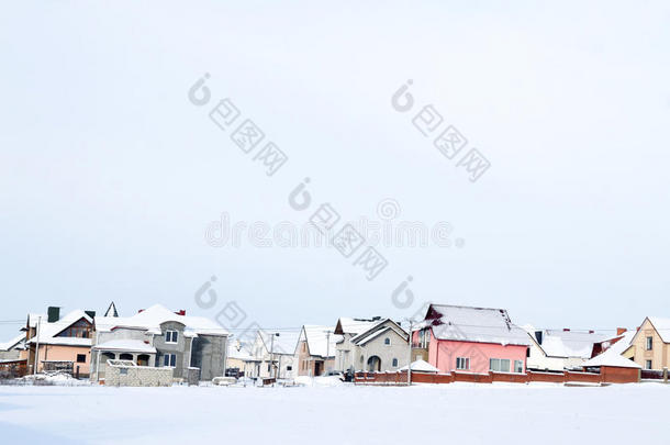 冬季景观与房屋