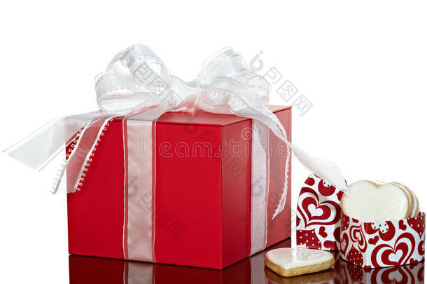 红色礼物心形情人节饼干礼盒