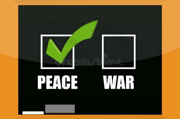 粉笔画-选择和平与战争