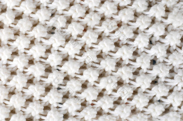 白色羊毛针织物
