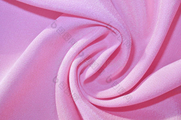 扭曲的淡粉色织物