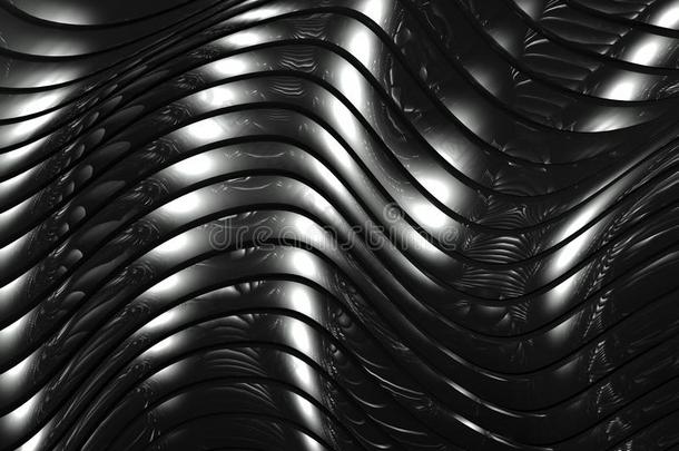 三维波浪铝背景抽象图案