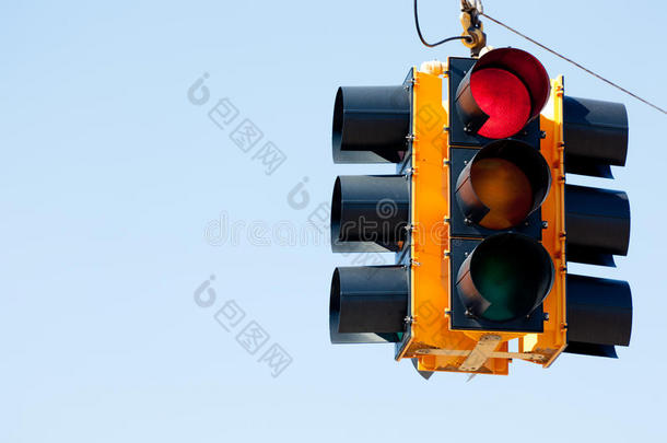 带复印空间的红灯交通信号灯