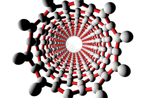 碳纳米管三维视图