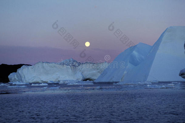 格陵兰岛北部ilulissat冰峡湾