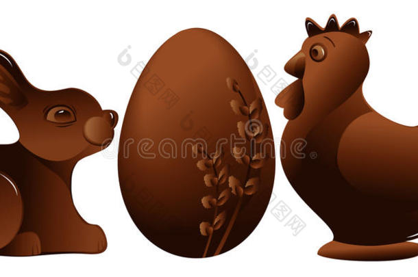 复活节巧克力塑像