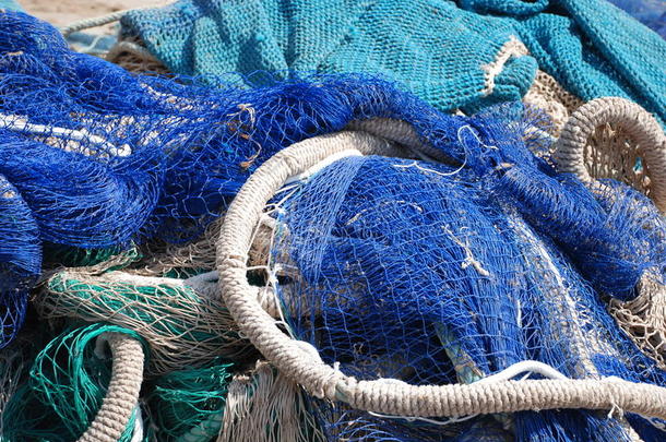 蓝棕色渔网