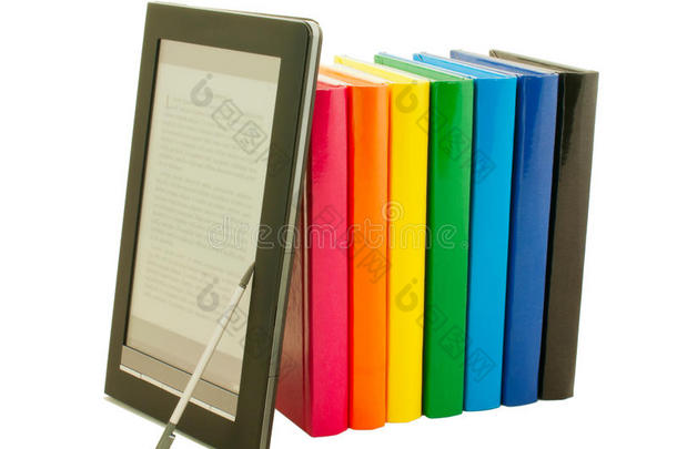 彩色书库和电子书阅读器