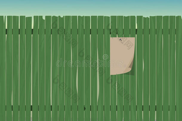 绿色栅栏插图