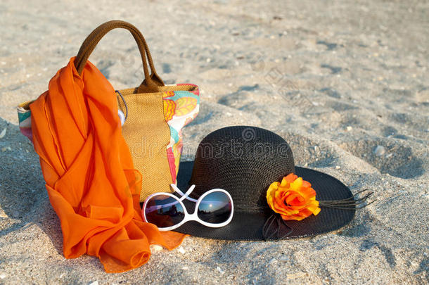 草帽夏日沙滩包