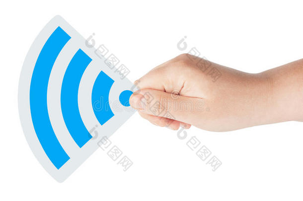 手握wifi图标