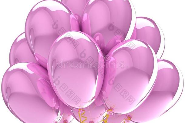派对气球半透明的粉红色。