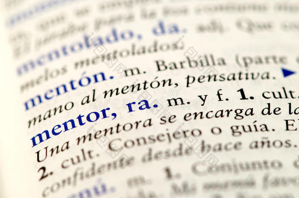 西班牙语词典中的良师益友一词