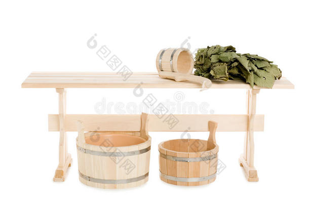 长凳和物件传统俄罗斯浴室