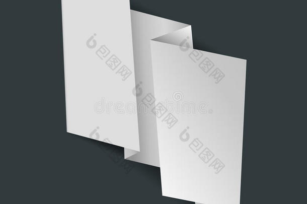 矢量抽象白折纸横幅
