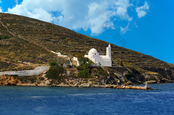 iOS岛的希腊传统教堂
