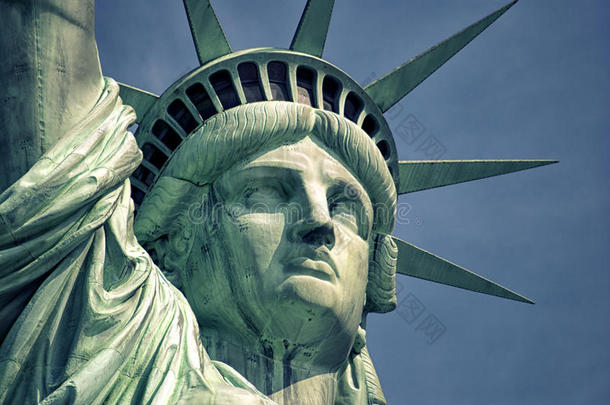 美国自由女神像自由岛