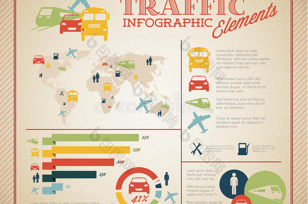 交通信息图形元素的大矢量集
