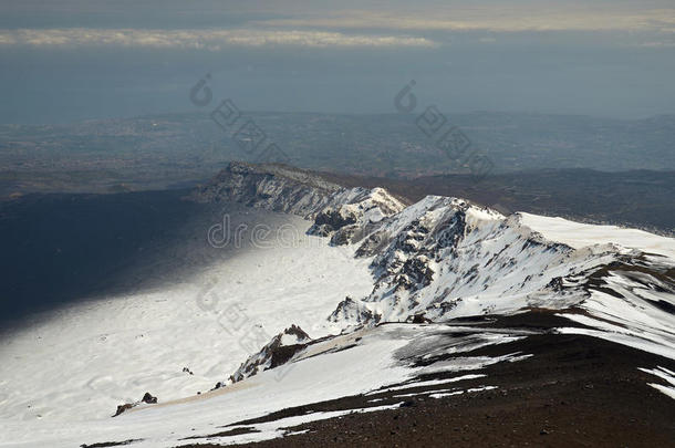 西西里岛埃特纳<strong>火山山脉</strong>的景观