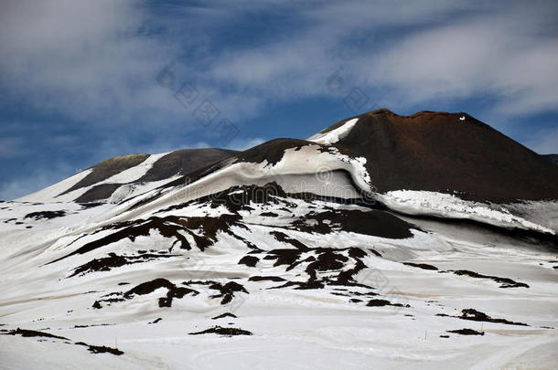 西西里岛埃特纳<strong>火山山脉</strong>的景观