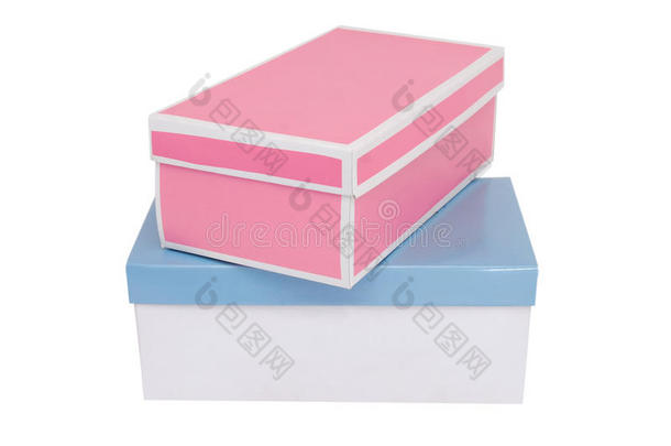 蓝色和粉色礼品盒