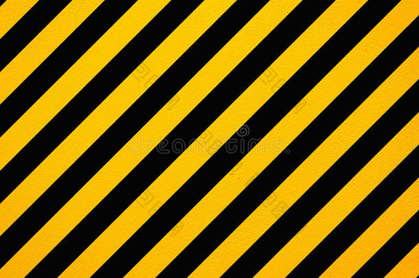 黄色和黑色斜线危险条纹