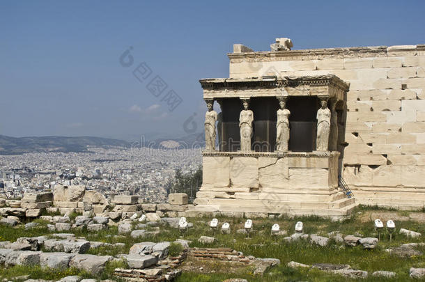 雅典雅典卫城埃雷赫特海恩神庙卡里亚蒂